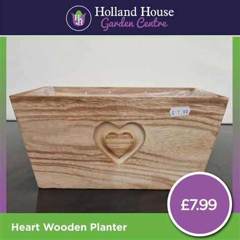 Heart Wooden Planter Holland House Garden Centre Preston