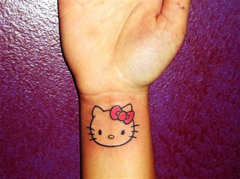 Cheetah Hello Kitty Bow Tattoos