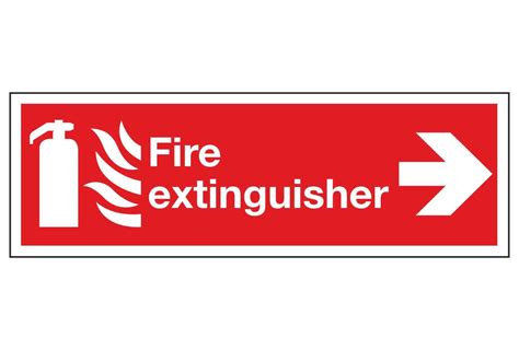 Fire Extinguisher Arrow Right Linden Signs And Print