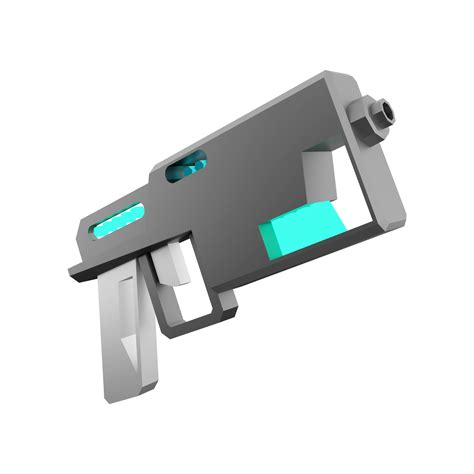 3d Rendering Ray Gun Low Poly Icon 3d Render Sci Fi Small Beam Weapon