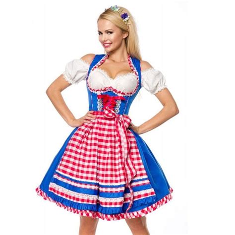 oktoberfest costume party cosplay beer girl maid costume dress for women wench german dirndl