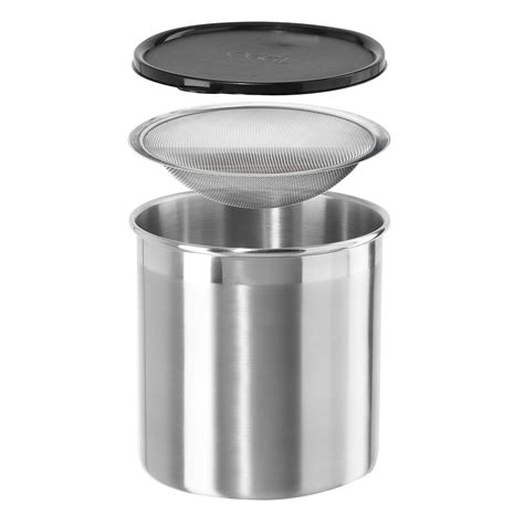 Buy Oggi Stainless Steel Jumbo Grease Container With Removable Strainer