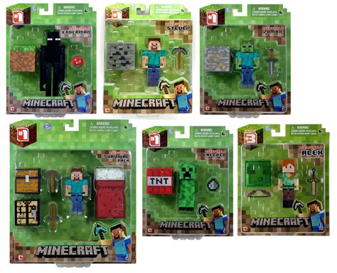 Minecraft Series 1 3 Overworld Pack Action Figures Authentic Mojang