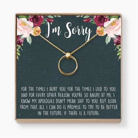 What do i say to my girlfriend who keeps going out and drinking and she gets drunk and can't get back home or drive and sometimes i have to call someone to pick her up? Apology Gift Necklace For Her: Gift to Say You're Sorry to ...