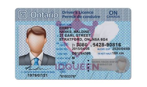 Ontario Drivers License Psd Template Idqueen In 2021 Id Card
