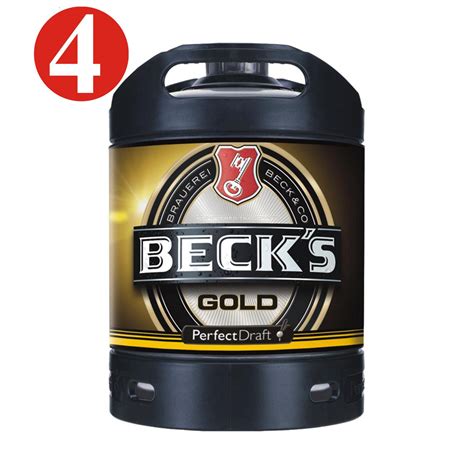 4 X Becks Gold Beer Keg Perfect Draft Gold 6 Liter Barrel 49 My