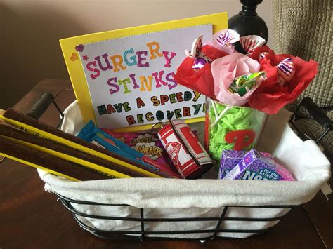 It makes for less getting tangled up. Gift Basket Ideas For Someone Recovering From Surgery ...