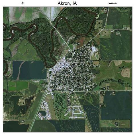 Aerial Photography Map Of Akron Ia Iowa