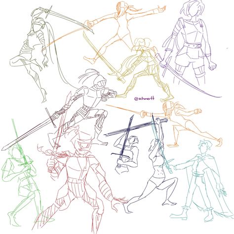 Sword Fighting Poses
