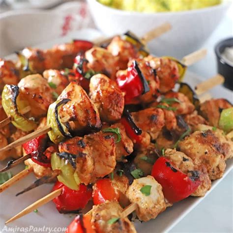 Shish Tawook Taouk Middle Eastern Skewered Chicken Amira S Pantry