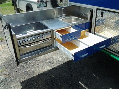 Custom Built Kitchens For Your Camper Trailer Using Stainless Steel And