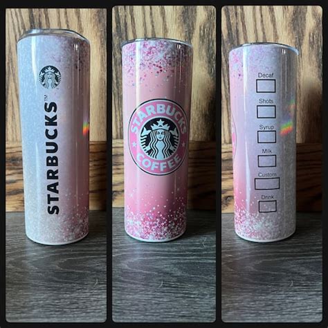 Starbucks Personalized Glitter Tumbler Etsy
