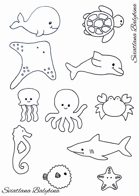 Sea Animals Coloring Worksheets Christopher Myersas Coloring Pages