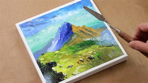 Landscape Painting Palette Knife Painting Simple Acrylic Painting