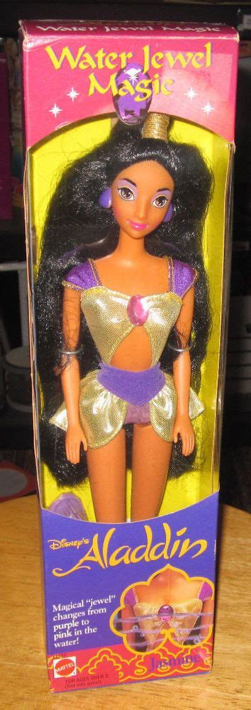 Disney Water Jewel Magic JASMINE Doll From Aladdin Barbie 1993 Vintage