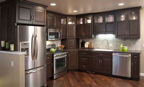 These kitchen cabinet ideas are versatile and timeless. Mullet Cabinet — Brown Condominium Kitchen