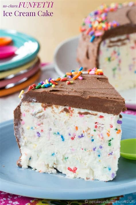 Funfetti Ice Cream Cake Recipe No Churn Cupcakes