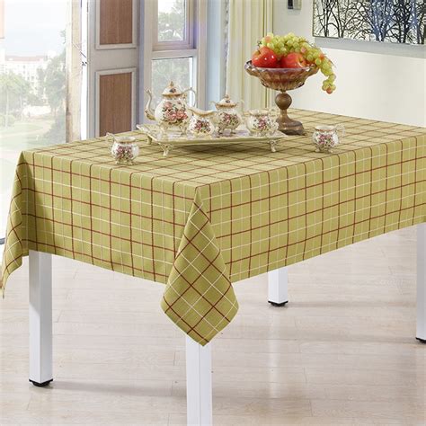 90 275cm X 90 X 275cm Plaid Tablecloth Square Rectangular Round Table