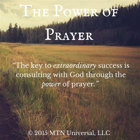 The Power Of Prayer — Mtn Universal