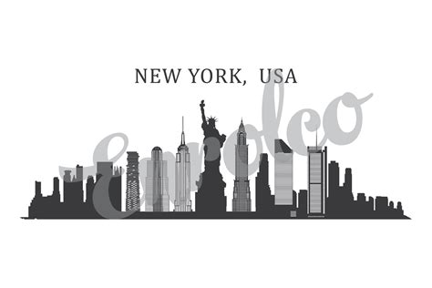 New York Usa Skyline Graphic By Enrolco · Creative Fabrica
