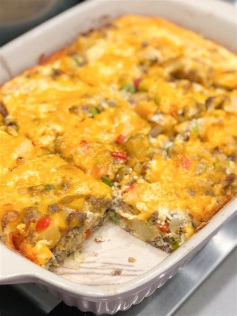 Easy Egg Sausage And Hash Brown Breakfast Casserole Spoonful Of Nola