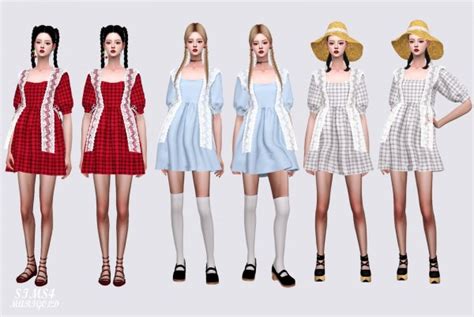 Sims4 Marigold M Lace Baby Doll Mini Dress • Sims 4 Downloads