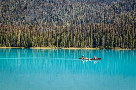 Lago Emerald Parque Nacional Yoho Colúmbia Britânica Canadá Foto De