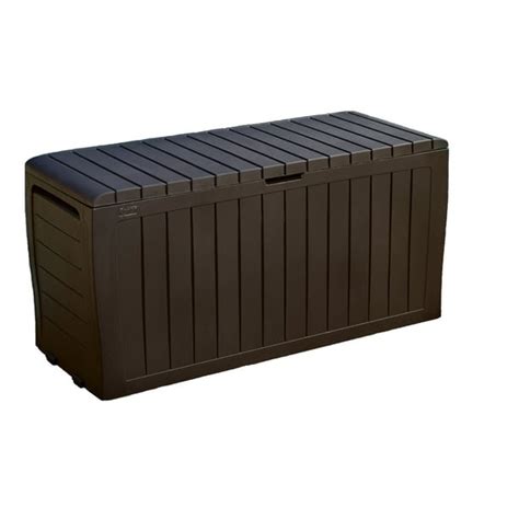 Keter Marvel Plus 71 Gallon Outdoor Storage Deck Box Espresso Brown