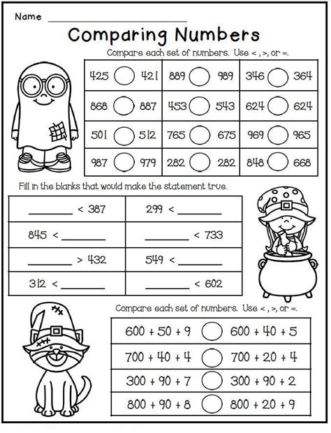 Engage them with worksheets on different math topics and watch their math grades go up in no time. 2nd Grade Math Worksheet Comparing Numbers - Coloring Sheets