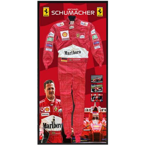 Michael Schumacher Signed Framed Full Size Formula One Race Suit Ama Coa Taylormade