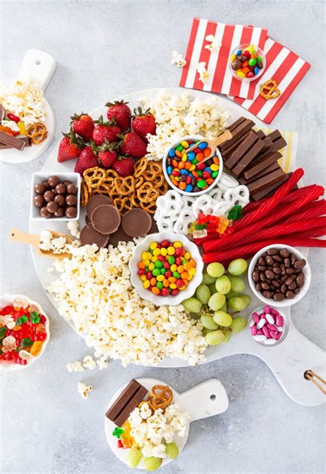 Movie Night Snacks Sweet And Salty Snack Board Pizzazzerie