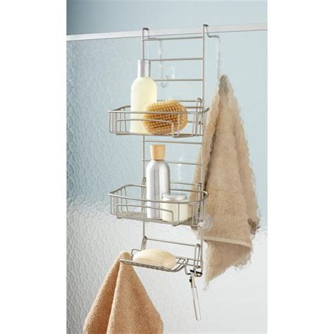 Hawthorne Place Shower Door Caddy Satin Nickel