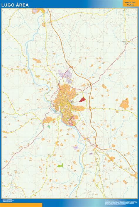 Mapa Carreteras Lugo Area Para Pared Mapas Murcia Grandes De Pared