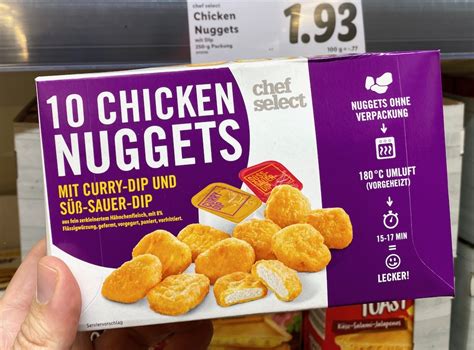 Cada producto tiene un coste alcanzable 2 tabla comparativa de nuggets lidl. Lidl Chef Select 10 Chicken Nuggets mit Curry-Dip und Süß ...
