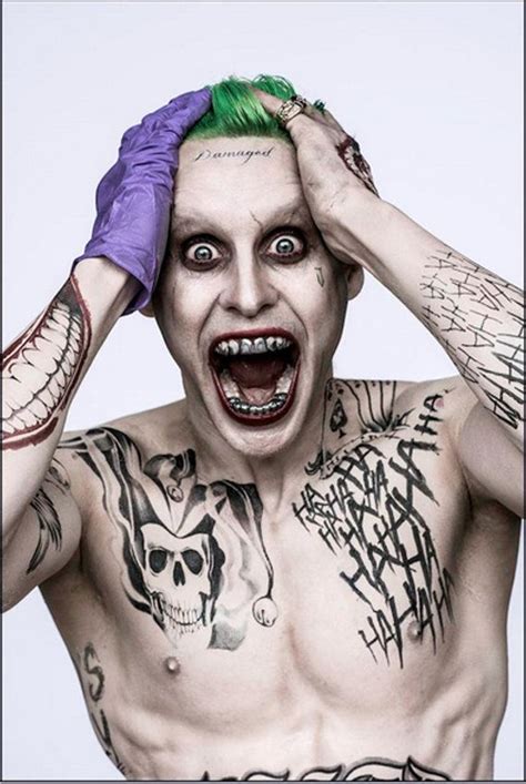 Cosplay Joker Jared Leto Temporary Tattoos [digital Download] Tattoo Inspiration Jared Leto