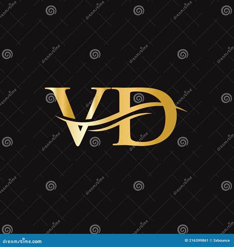 Swoosh Letter Vd Logo Design For Business And Company Identity Water