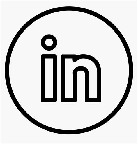 Transparent Linkedin Logo Png Black Circle Png Download Kindpng