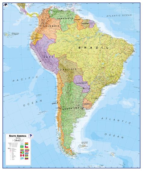 Map Of South America Political Blank World Map