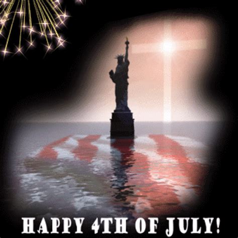 Happy Th Of July Statue Of Liberty Usa Gif Gifdb Com