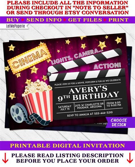 It was fun and unifying. Movie invitation, Movie Night Invitation, Movie party ...