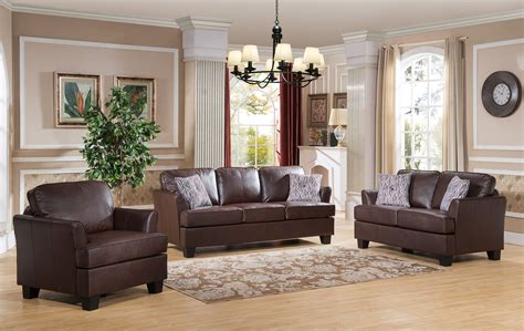 Alexandria Leather Living Room Set Brown 2kfurniture