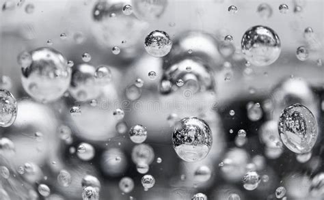 Abstract Black And White Photo With Bubbles Stock Photo