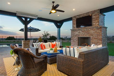 French Country Outdoor Living Room Patio San Diego By