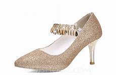 wedding jjshouse sequin stiletto toe sparkling pumps heel glitter closed women loading