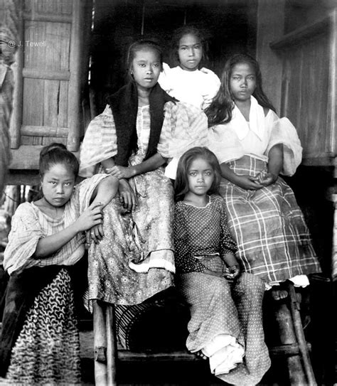 A Group Of Filipino Girls In Manila Early 20th Century Philippines