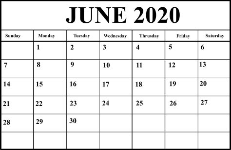 June 2020 To June 2021 Calendar Printable Printable Word Searches