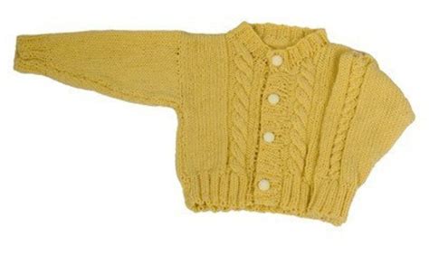 Easy Cable Baby Cardigan Knitting Pattern Pdf Etsy