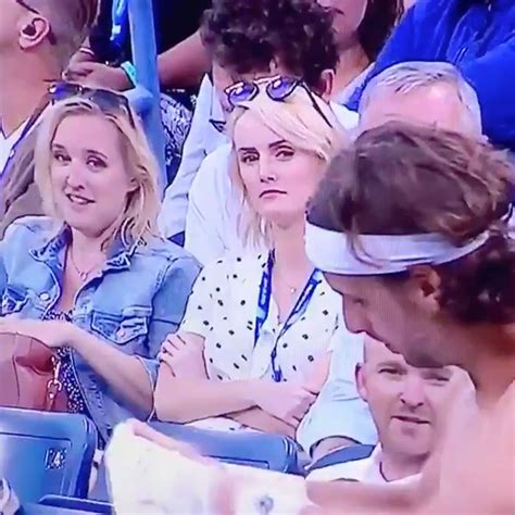 Blonde Woman Captured Taking Photo Of Tennis Player