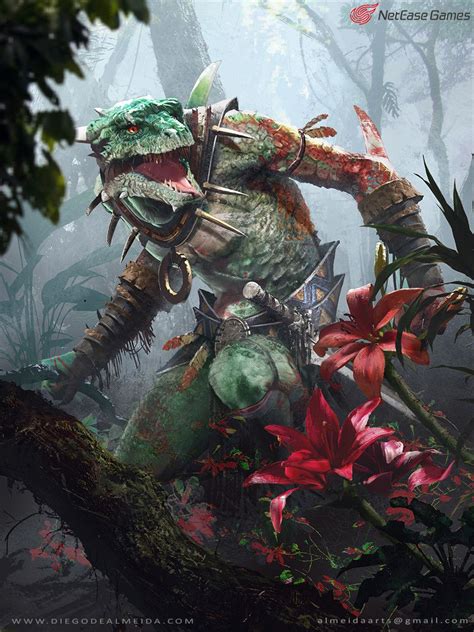 Cyrail Fantasy Character Design Lizard Folk Dungeons And Dragons