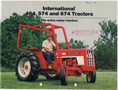 Ih 464 574 And 674 Ad International International Harvester Tractors
